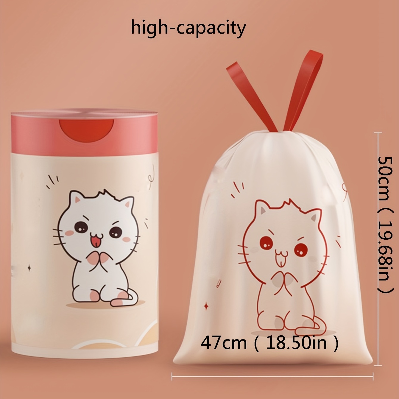 Thick Drawstring Garbage Bag Disposable Garbage Bag Cartoon - Temu