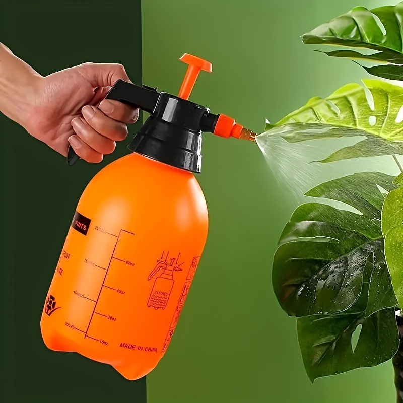 Pulverizador de jardín de 1 litro, rociador manual para plantas, para  limpieza de jardines, riego general y rociado, naranja