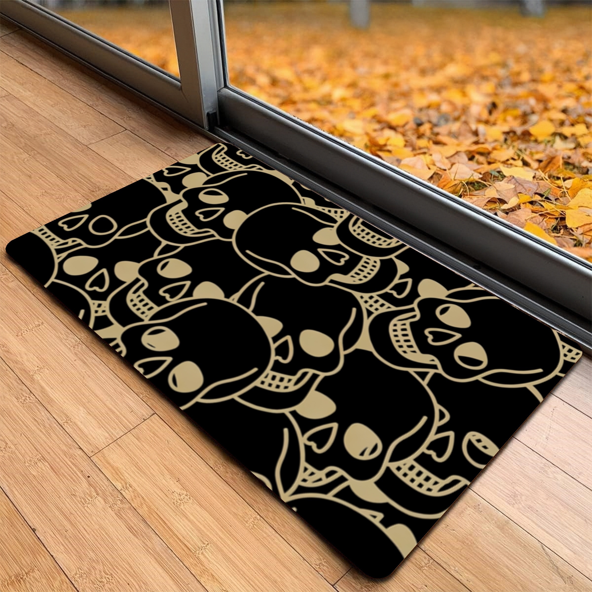 Dirt Resistant Welcome Doormat, Halloween Themed Horror Low Pile