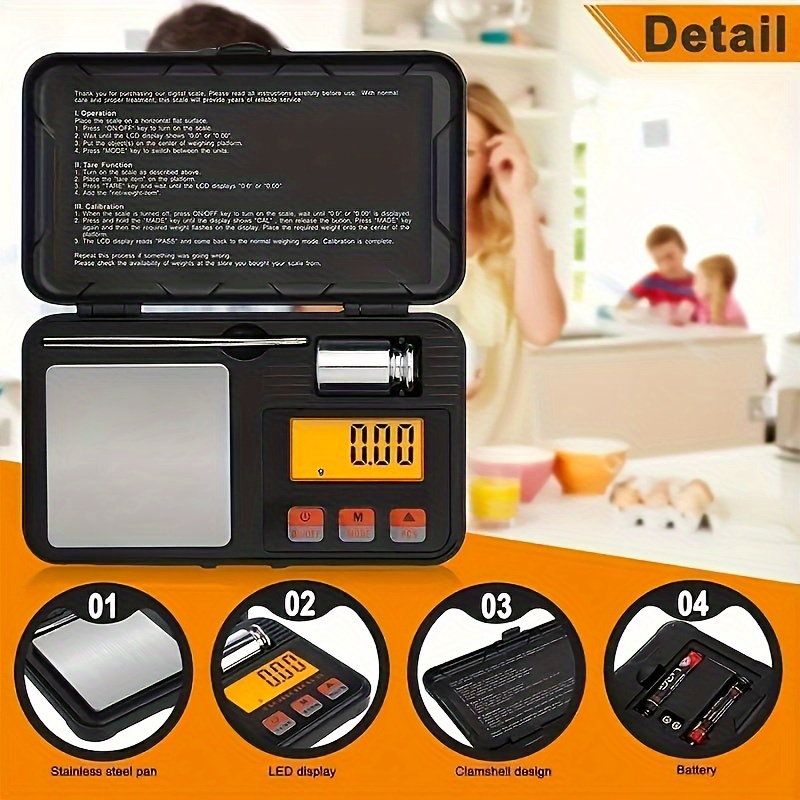 Milligram Scale 50g / 0.001g, Reloading Scale with 20g Calibration Weight ,  High Precision Jewelry Scale with Large LCD Display, MG Scale for Gold  Medicine Powder, Battery Included 