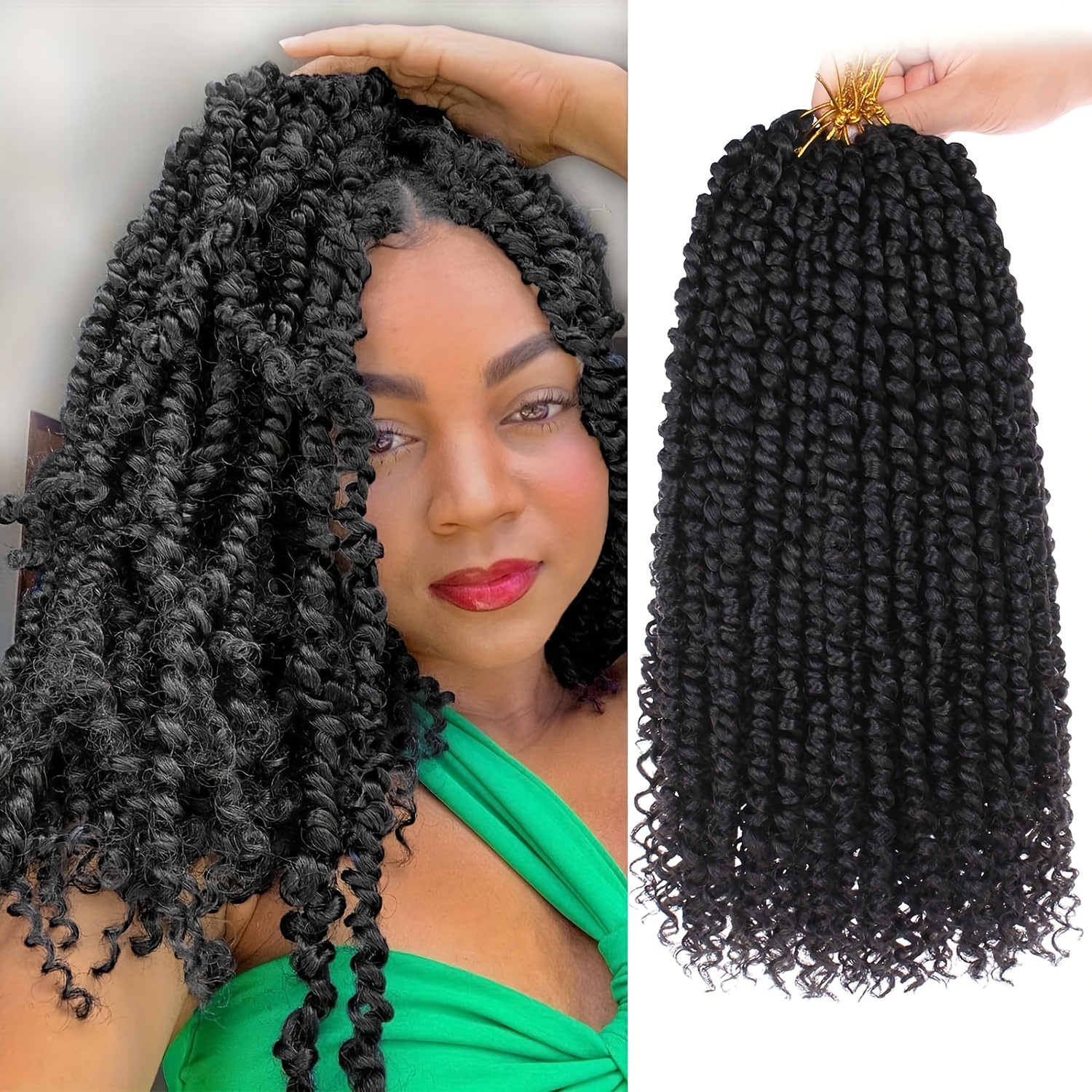  8 Packs Short Bob Spring Twist Crochet Hair 6Inch Pretwisted  Passion Twist Hair Pre Looped Crochet Braids Hair for Black Women (6 Inch,  1B#) : Beauty & Personal Care