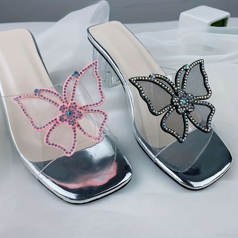 Hot Style Handmade Diy Rhinestone Bow Shoes Flower - Temu