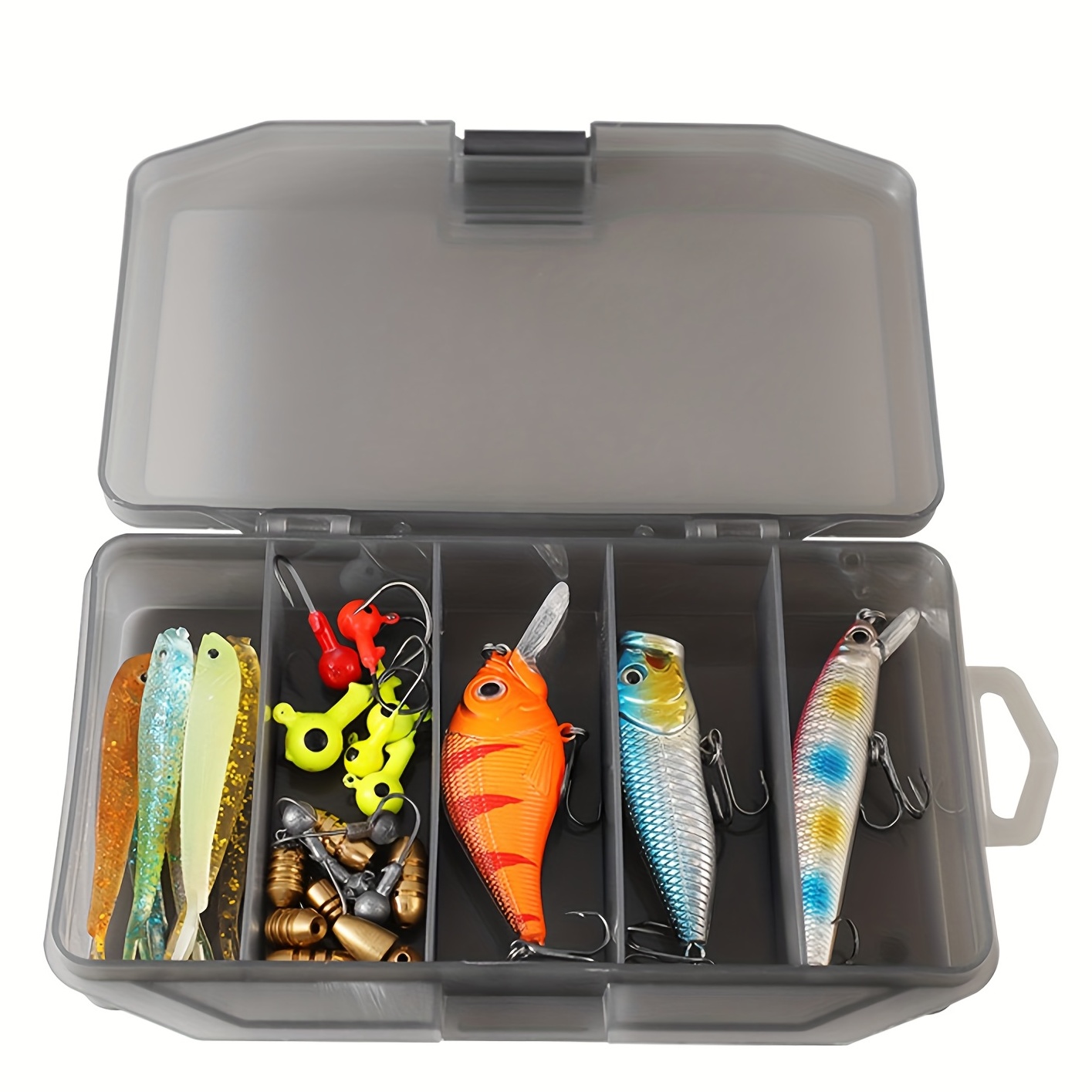 Organize Your Fishing Tackle with this Portable 5-Grid Bionic Bait Storage  Box
