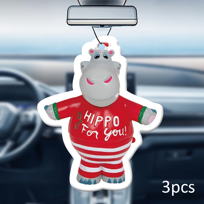 1pc/3pcs Hippo Design Car Aromatherapy Tablets, Car Fragrance, Car Rearview  Mirror Pendant, Car Air Fresheners, Car Interior Accessories