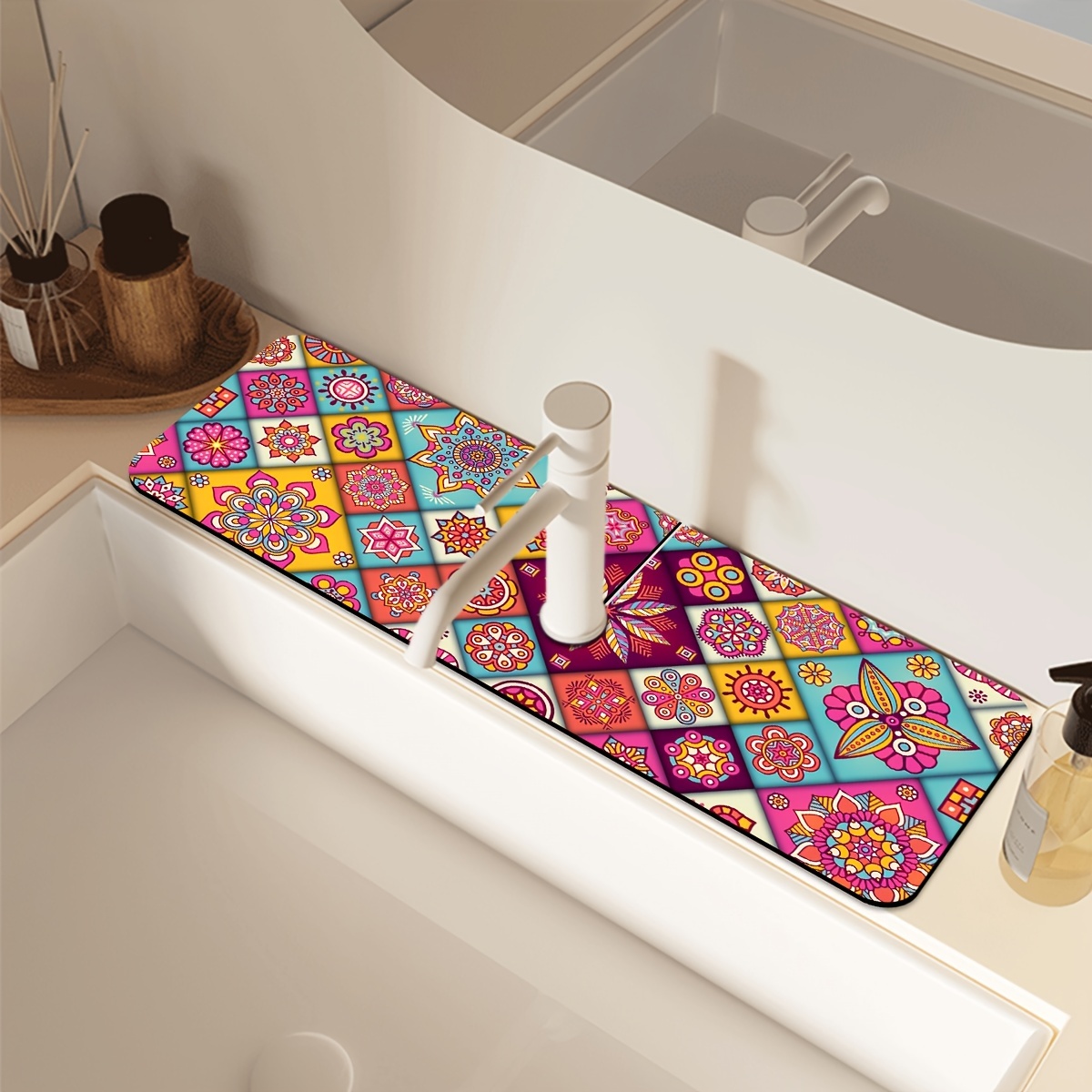 Anti-splash Guard Mat, Sink Side Super Absorbent Pad, Quick Dry