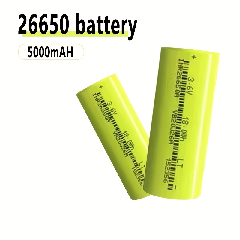High Capacity Lithium Battery 26650 5000mah 3.7v Lithium ion - Temu