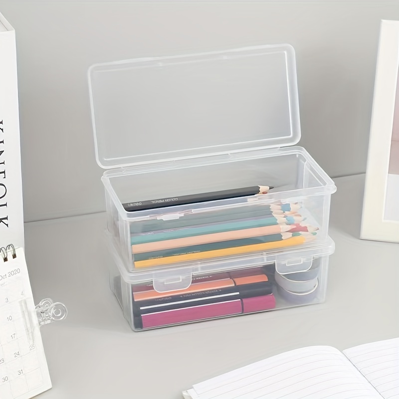 Large Capacity Transparent Plastic Storage Box For Sketch - Temu