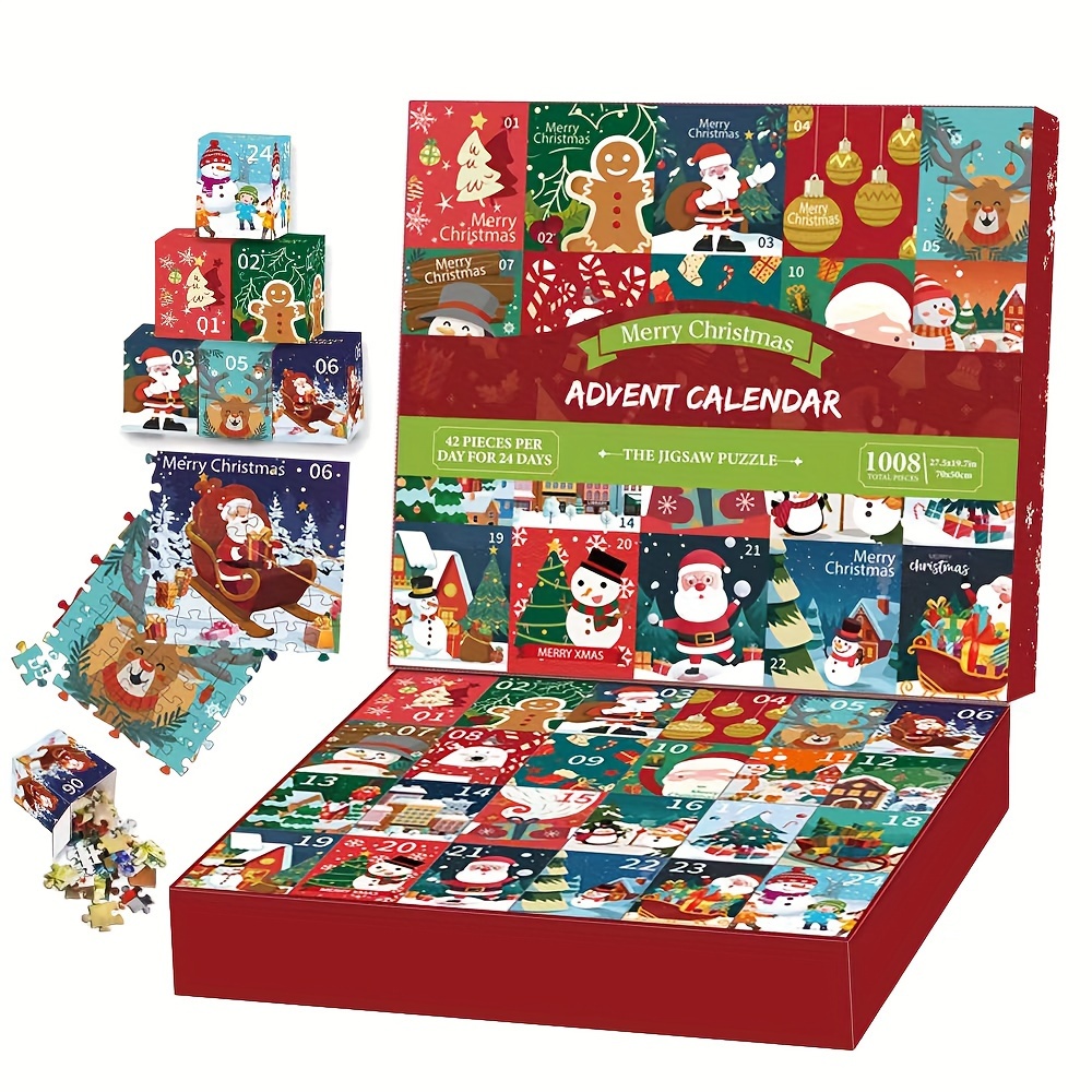 Eurographics Calendario de Adviento puzzles Feliz Navidad