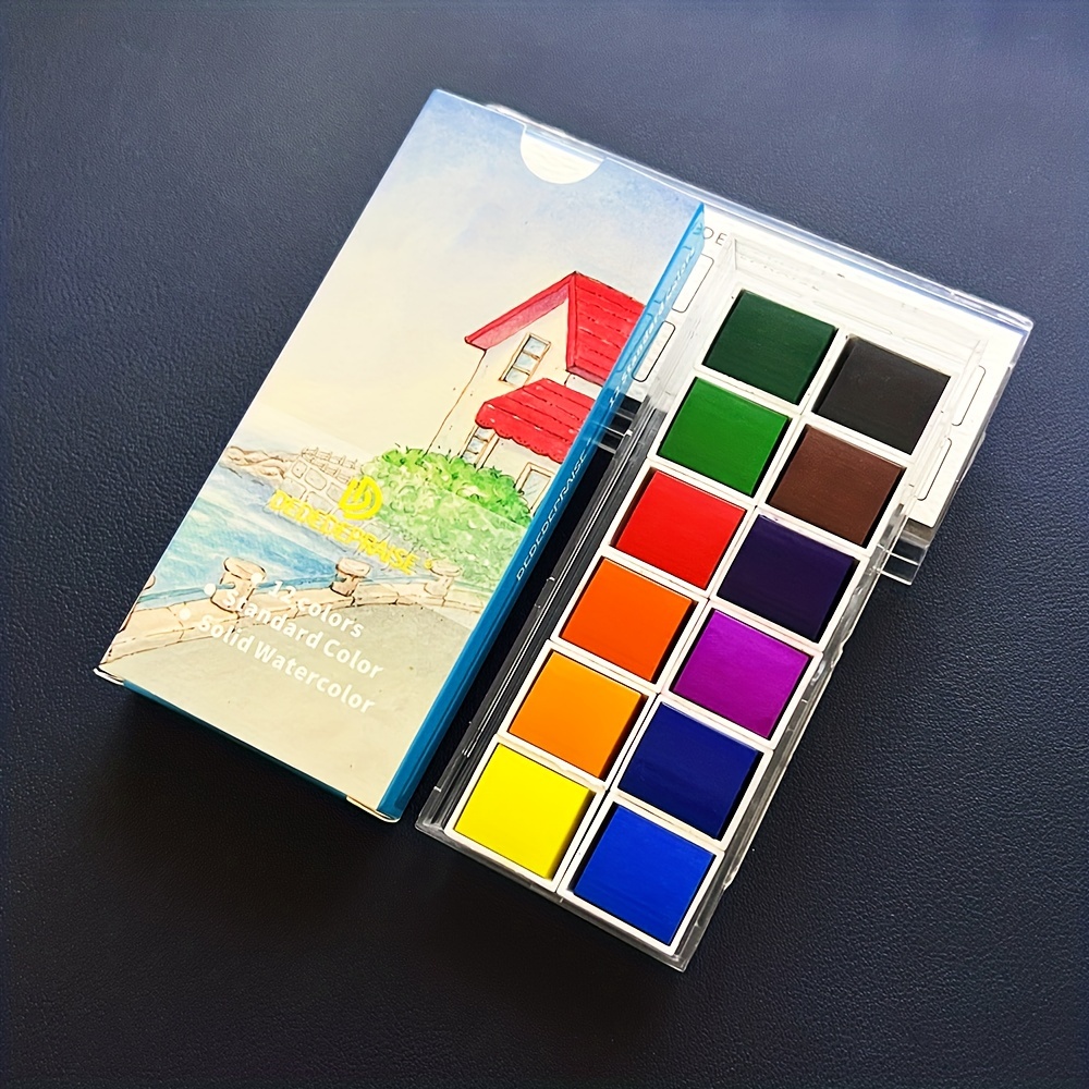 Watercolor Paint Set 24 Colors Premium Solid Watercolor - Temu