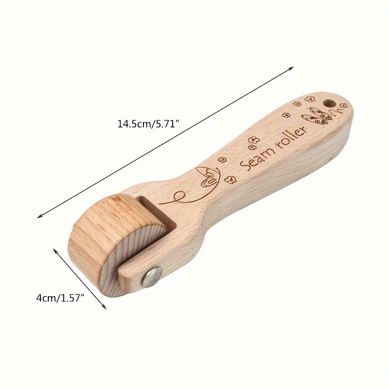 Wooden Pressing Wheel Sewing Tools Joint Roller Quilting Seam Roller  Wallpaper Roller with Ergonomic Handle for