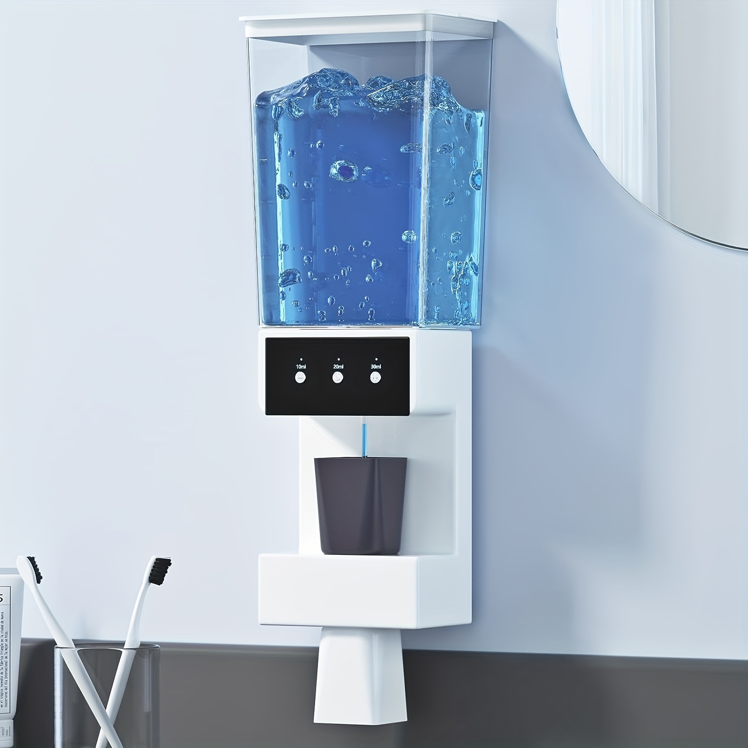 Dispenser automatico per collutorio Dispenser per collutorio a parete per