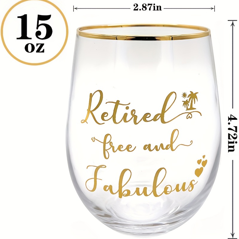 Stemless Wine Glasses for Grandma (15oz) - Funny Wine Glasses for