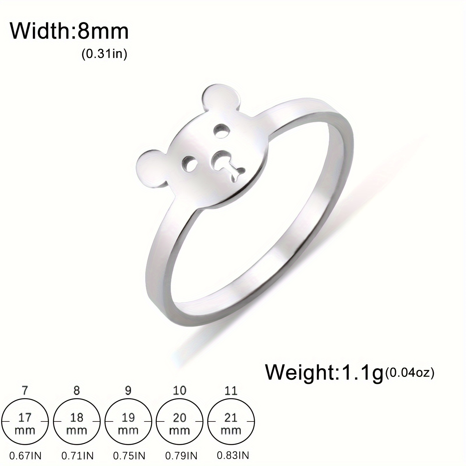 Bear hot sale head ring