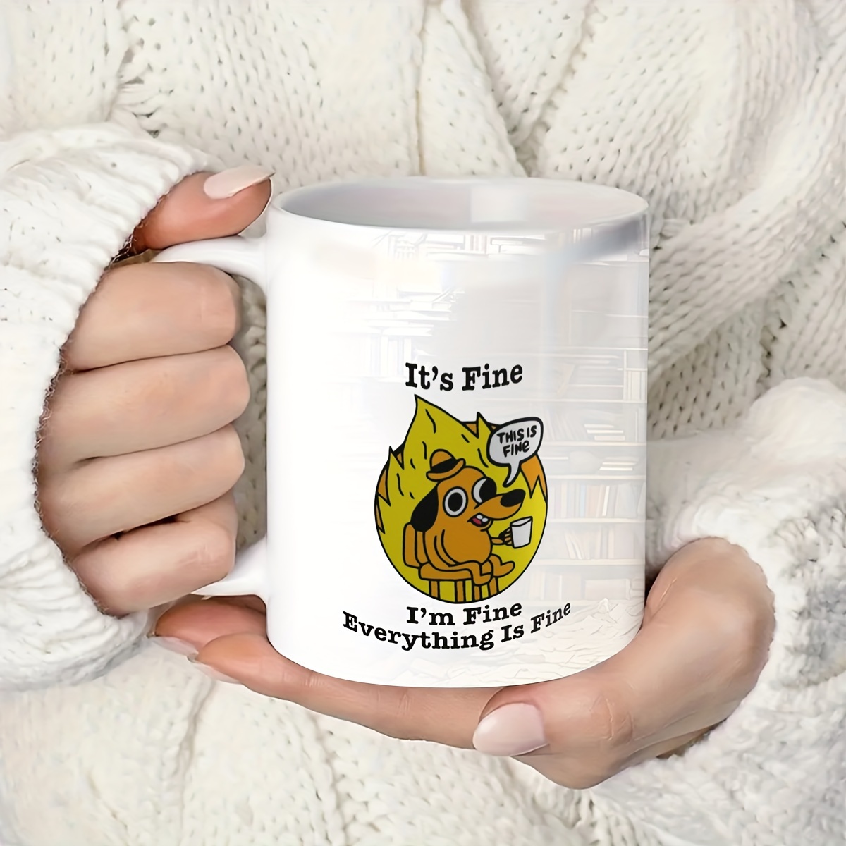 It's Fine Funny Puppy Coffee Mug Coffee Cup Funny Gifts For - Temu