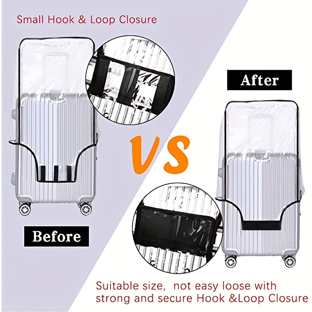 Clear Pvc Suitcase Cover Protectors, Luggage Cover For Wheeled Suitcase,  All Size Travel Case Cover - Temu