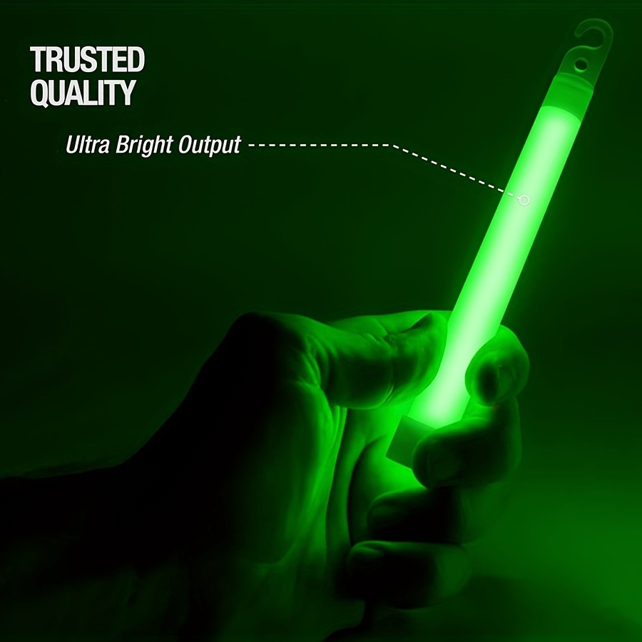 4-Inch Green Glow Light Sticks Pack of 4 - Camping Survival