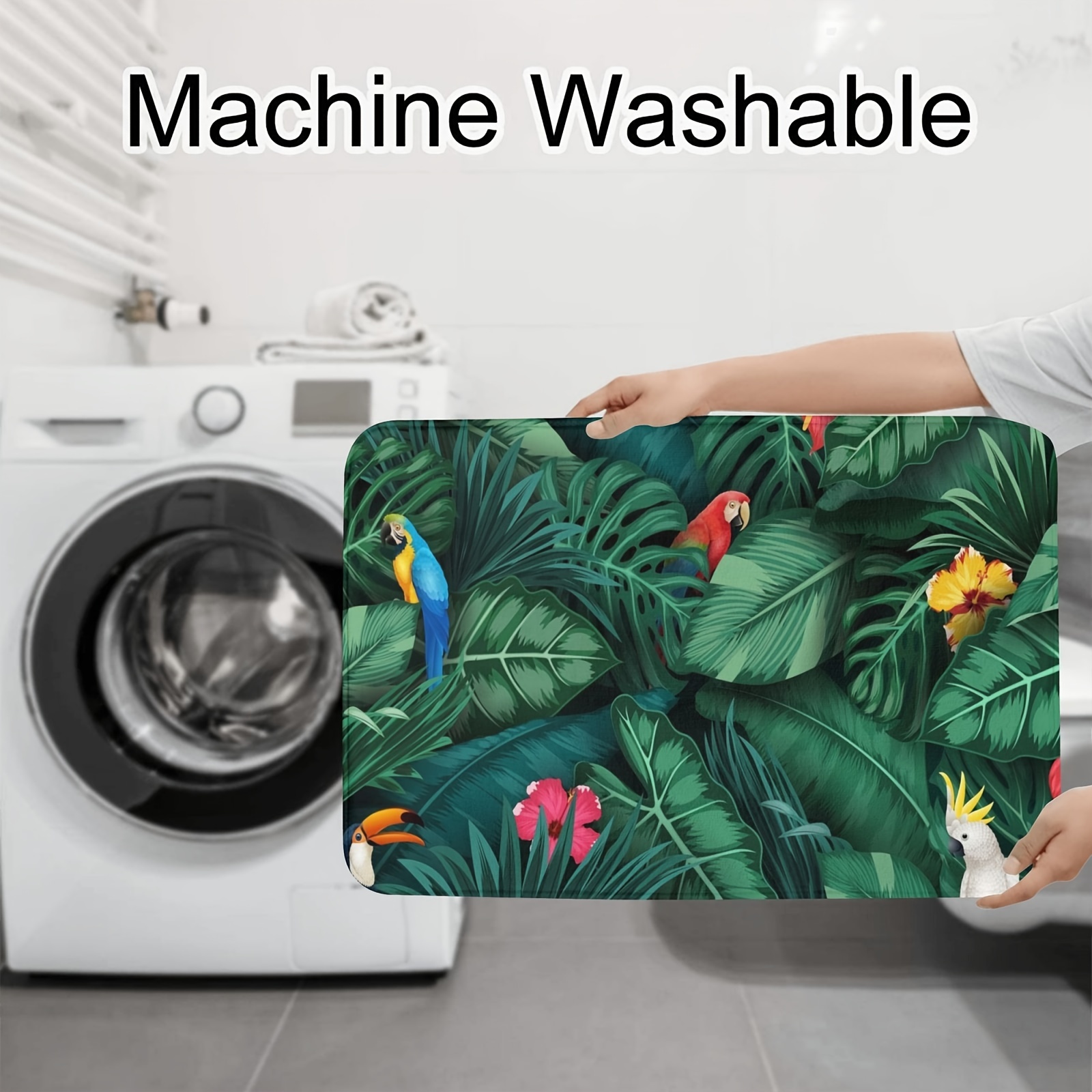  Green Tropical Palm Leaves Washer and Dryer Covers for