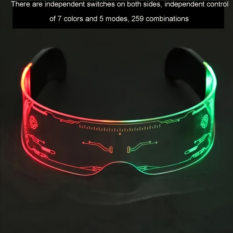 Colorful Luminous Led Glasses For Music Bar Ktv Neon Party - Temu