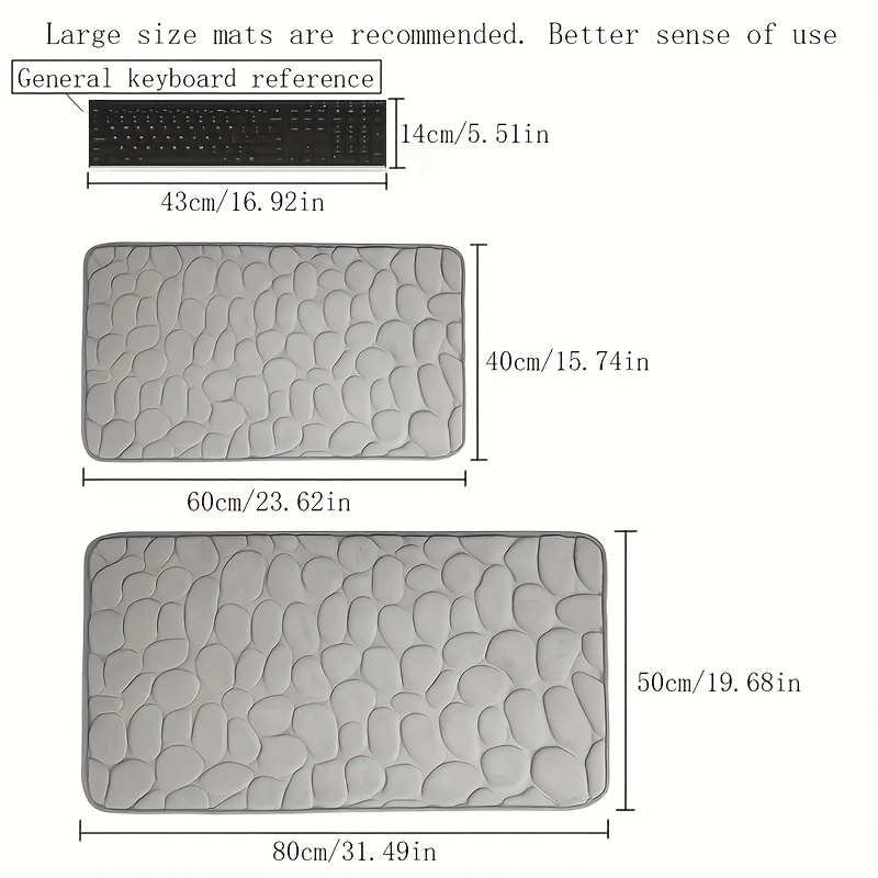 Customized Memory Foam Bath Mat Cobblestone Bathroom Rugs Super Water  Absorbent Bath Mat for Bathroom Machine Washable Bath Rugs - China Memory  Foam Bath Mat and Rugs for Tub price