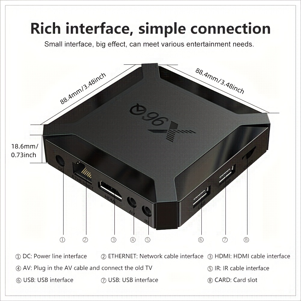Android 8.0 TV Box X96 Mini Media Device 1/8gb 