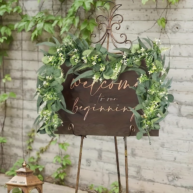 1pc Faux Greenery Garland, Artificial Leaves Hanging Vine For Farmhouse  Mantle Wedding Arch Backdrop Table Centerpiece Christmas Decor