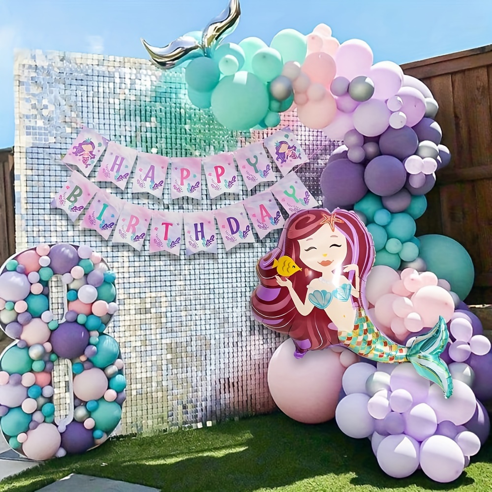 Decoración cumpleaños niña feliz cumpleaños guirnalda globos