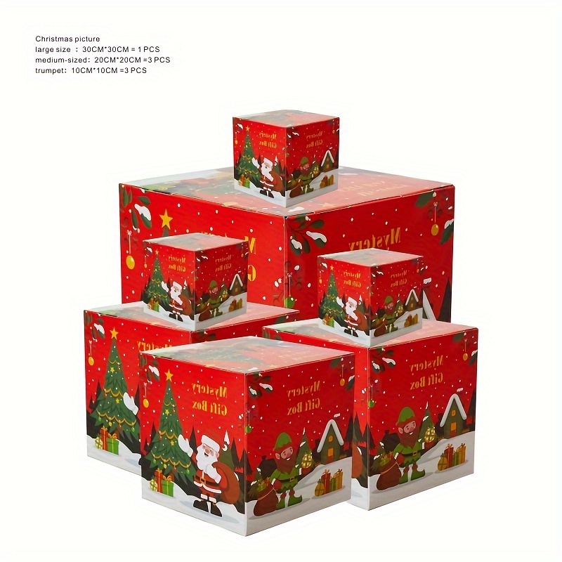 Set 4 Nesting Boxes Unique Hand Folded Wrapping Paper for Gifts Stacking  Decor