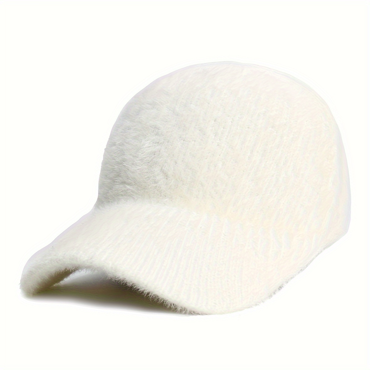 Thick Plush Warm Baseball Solid Color Trendy Dad Hat - Temu Canada