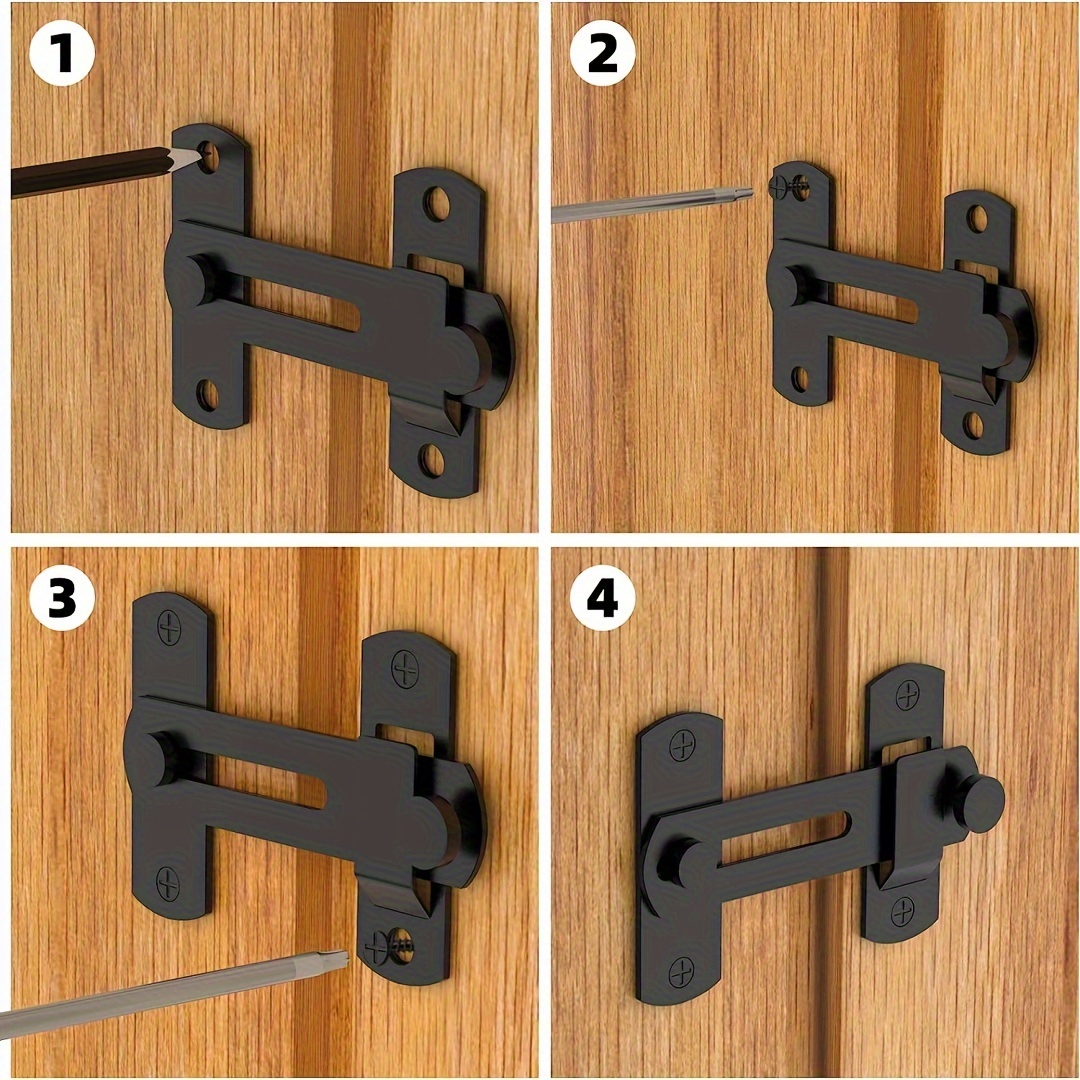 1 Pièce Verrou De Porte De Grange En Acier Inoxydable, Serrure De Boulon De  Porte Coulissante De 180 Degrés, Loquet Verrouillable Pour Porte De Placard  / Armoire / Chaussure, Mode en ligne