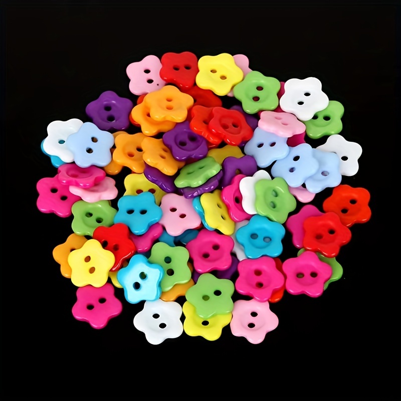 600pcs/pack, Large, Medium And Small Mixed Colored Resin Buttons, Colorful  Candy Color Buttons, Sweater Shirt Cardigan Buttons