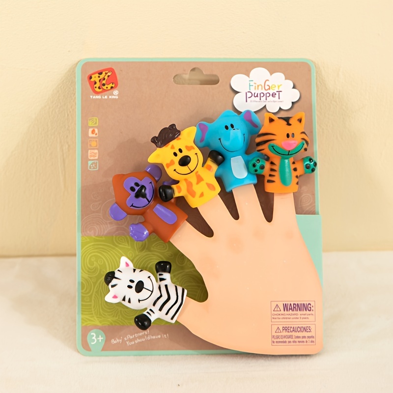 Ensemble de marionnettes à doigts 10pcs, jouets à mains minuscules pour les  tout-petits, marionnettes à doigts en caoutchouc colorés, marionnettes à