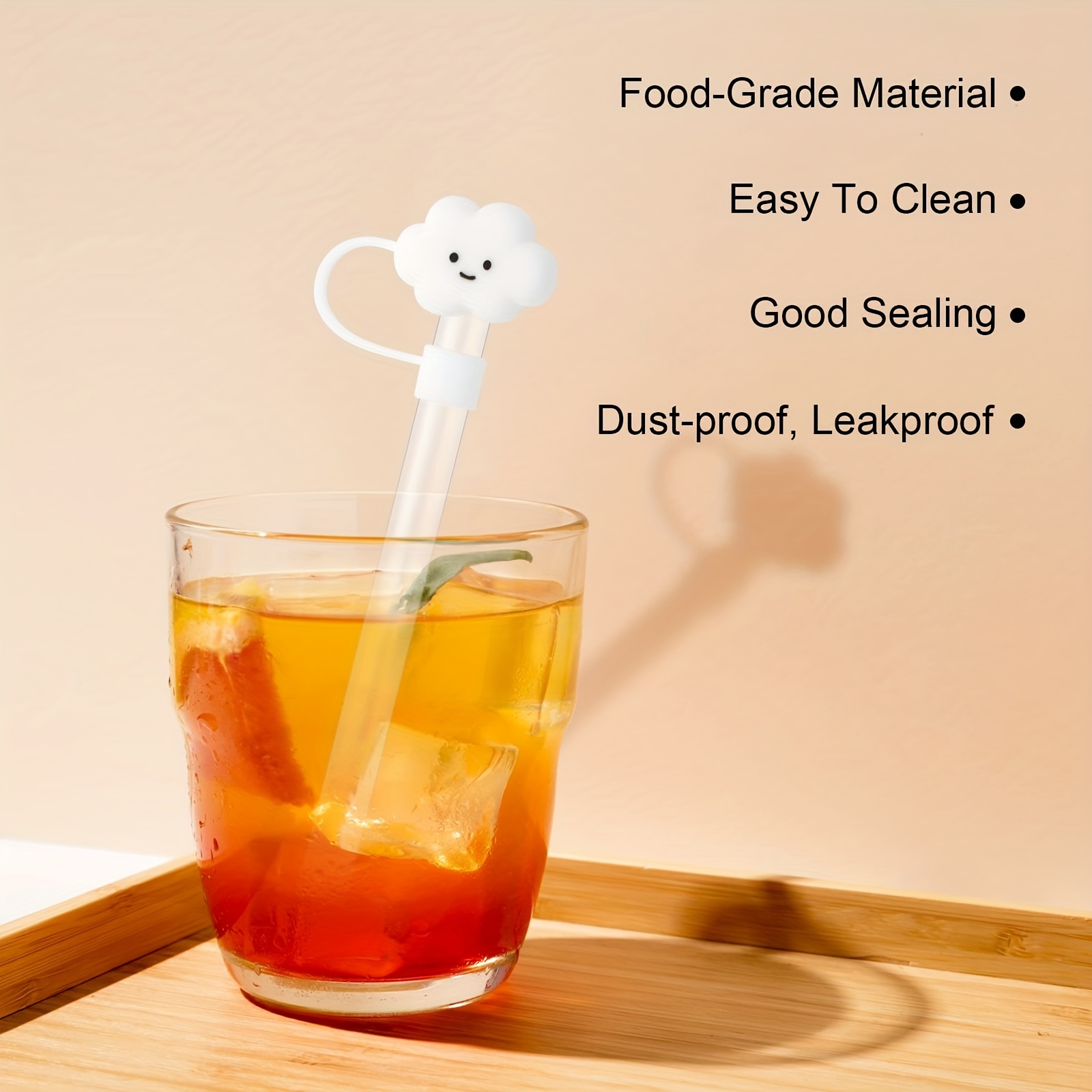 Cute Cloud Straw Tips Cover, Kawaii Smiling Cloud Straw For Straws, Straw  Cover For Tumblers, Dust-proof Drinking Straw Lids, Reusable Straw Tips  Lids - Temu