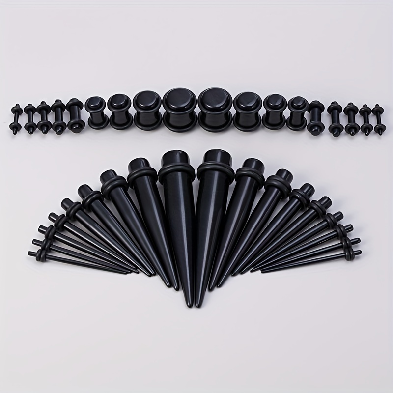 36 Pcs Colorful Acrylic Ear Gauges Taper Stretching Kit