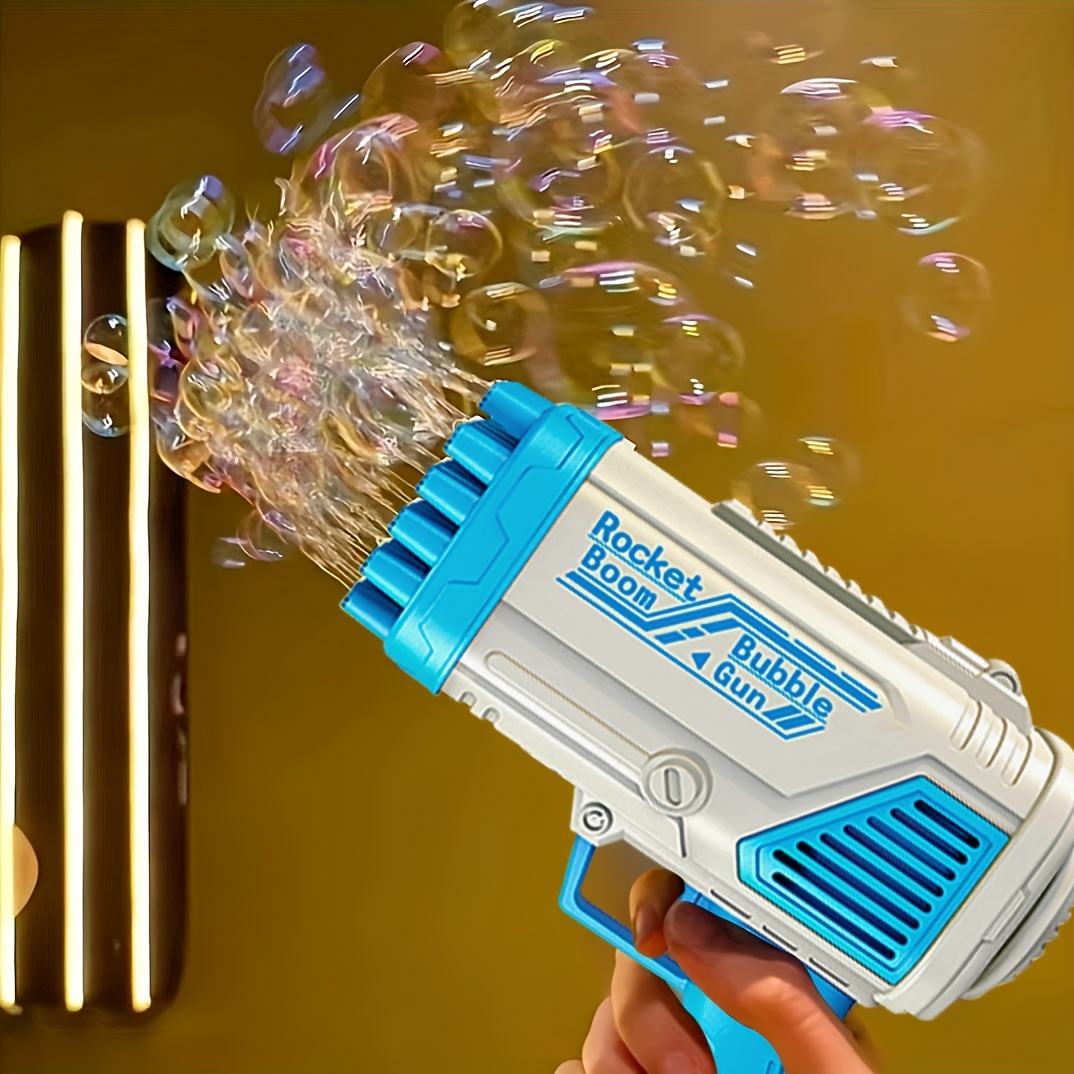 Children's 32-hole Electric Bubble Machine Handheld Gatling Automatic Bubble  Gun Led Light (bubble Liquid And Battery Not Included)  Christmas,halloween,thanksgiving Gift - Temu