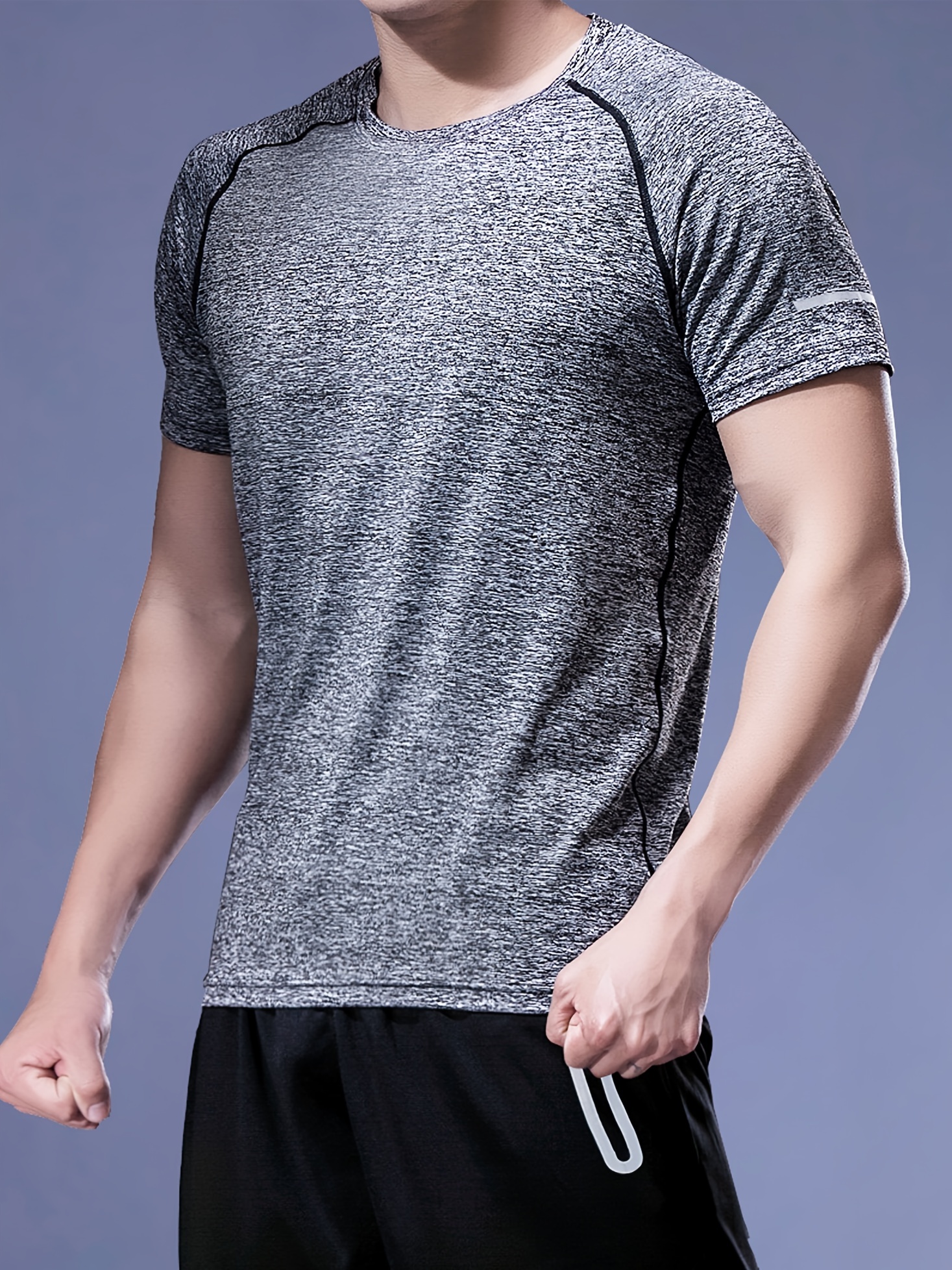 Comprar Camiseta de fitness de secado rápido para hombre DEPORTE al aire  libre Correr Escalada Manga corta Entrenamiento de alto estiramiento Tops  de compresión transpirables que absorben el sudor