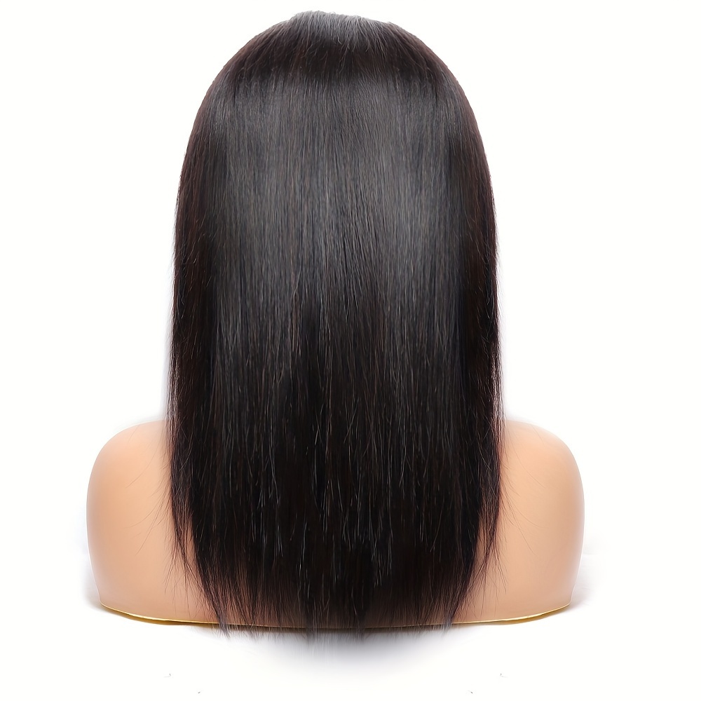 Straight V Part Wigs Human Hair for Women Brazilian Human Hair Wigs No Lace Wigs with Straps Combs Clip in Half Wig No Leave Out,No Glue,No Sew-In