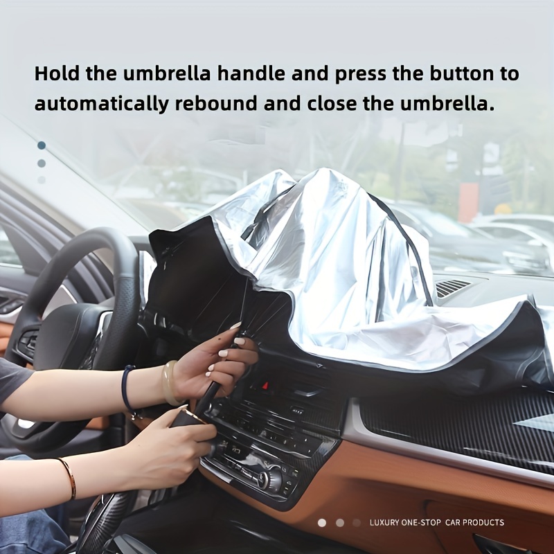 Car Sunshade Umbrella Car Window Sunshade Curtain Sunscreen Heat Insulation  Sun Block Car Front Windshield Sunshade Umbrella - Temu United Kingdom