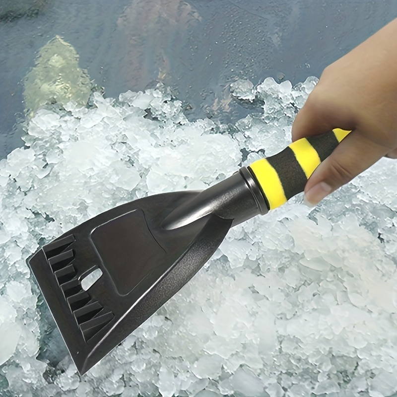 Cepillo de nieve para coche, raspador de hielo, mango largo desmontable,  agarre de esponja, cerdas de nailon de alta densidad, parabrisas  automático, escoba para quitar nieve, herramienta de pala de hielo –