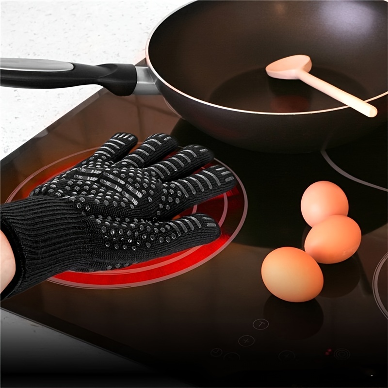 Thickened Silicone Oven Mitts, Food Grade High Temperature Resistant Baking  Gloves, Oven Gloves, Scalding-proof Heat Insulated Cooking Gloves, Kitchen  Accessories - Temu