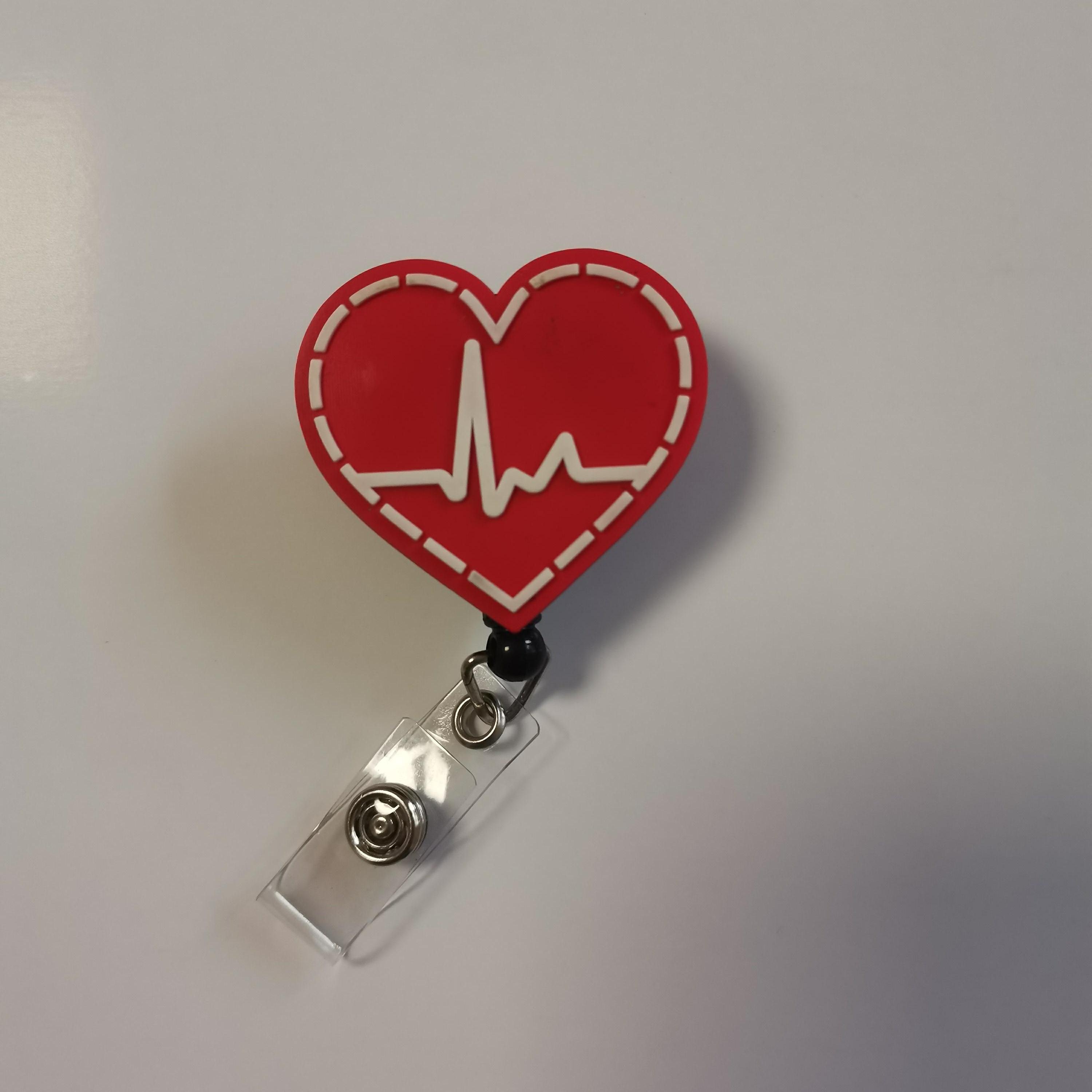 Heart-beat Nurse Retractable Id Badge Reel - Temu