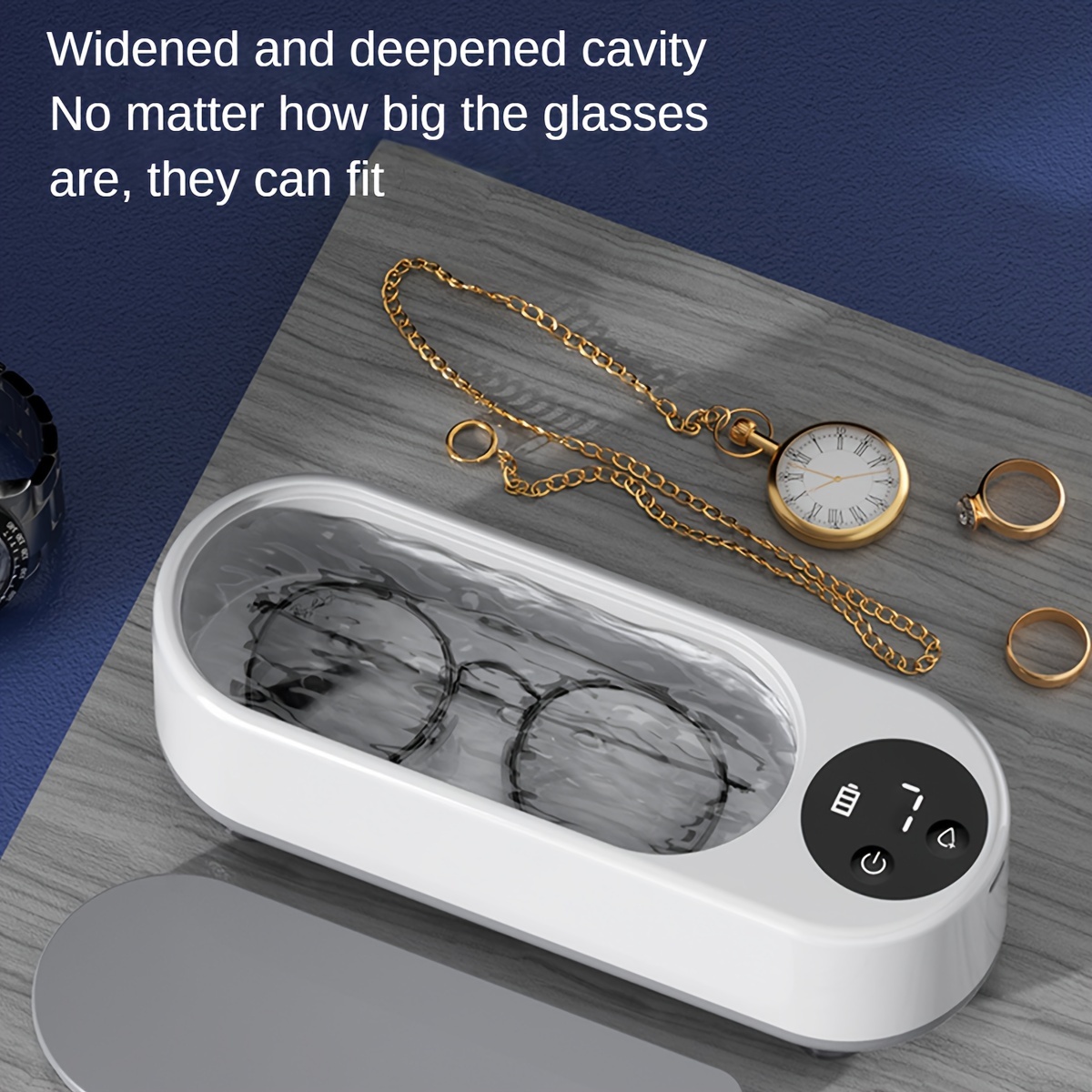 Nettoyeur de lunettes à ultrasons, pour bagues en or et en argent, pour  tous les bijoux, petit appareil de nettoyage sonique, Machine de retenue,  pour le voyage à domicile - AliExpress
