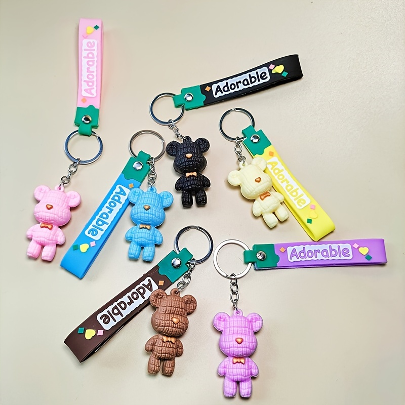 Silicone Cute Bear Keychain, Charm Perfect Gift For Lovers And Toy  Collectors, Unisex - Temu