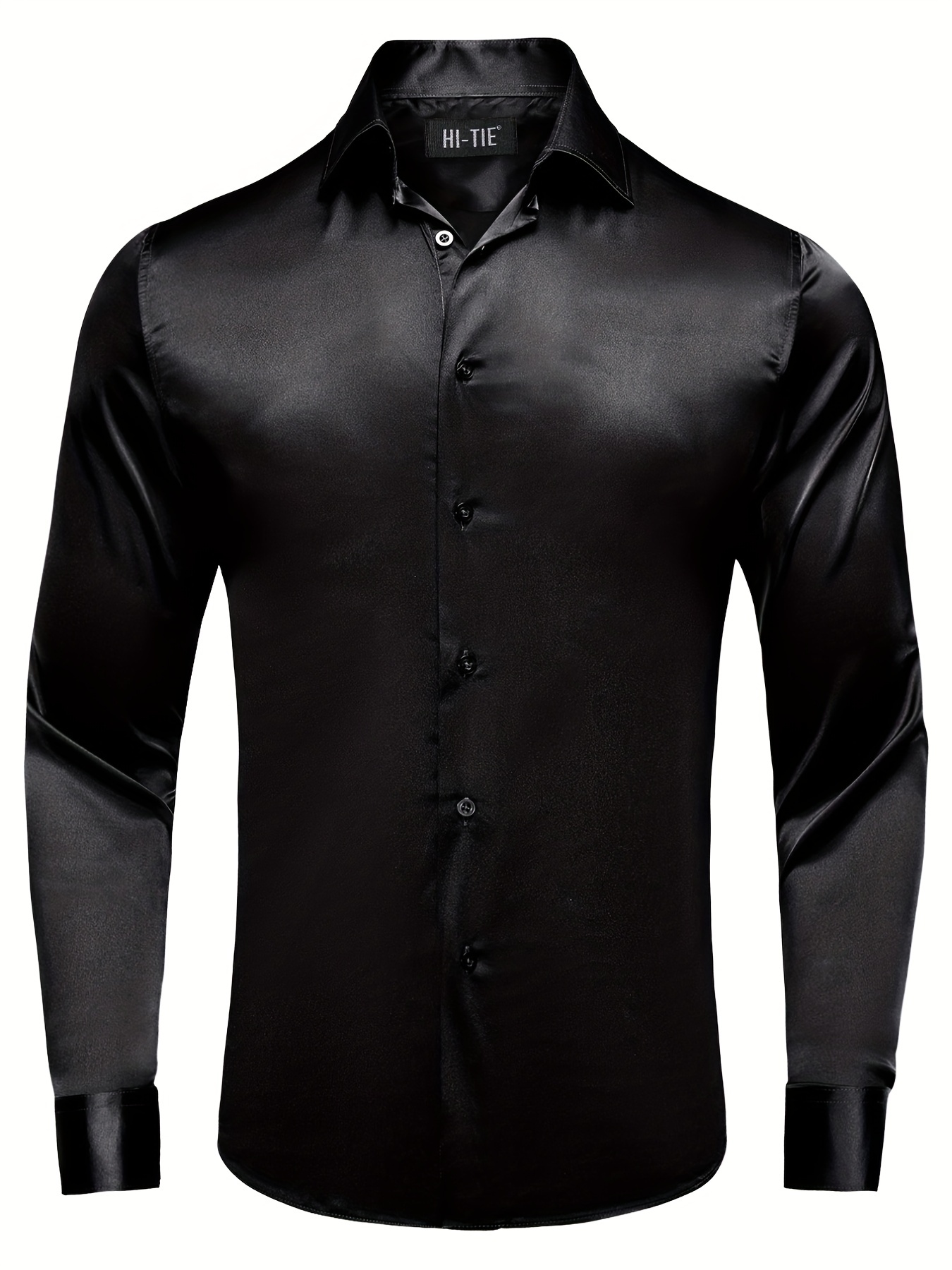 Black Button Down Shirts Men - Temu Canada