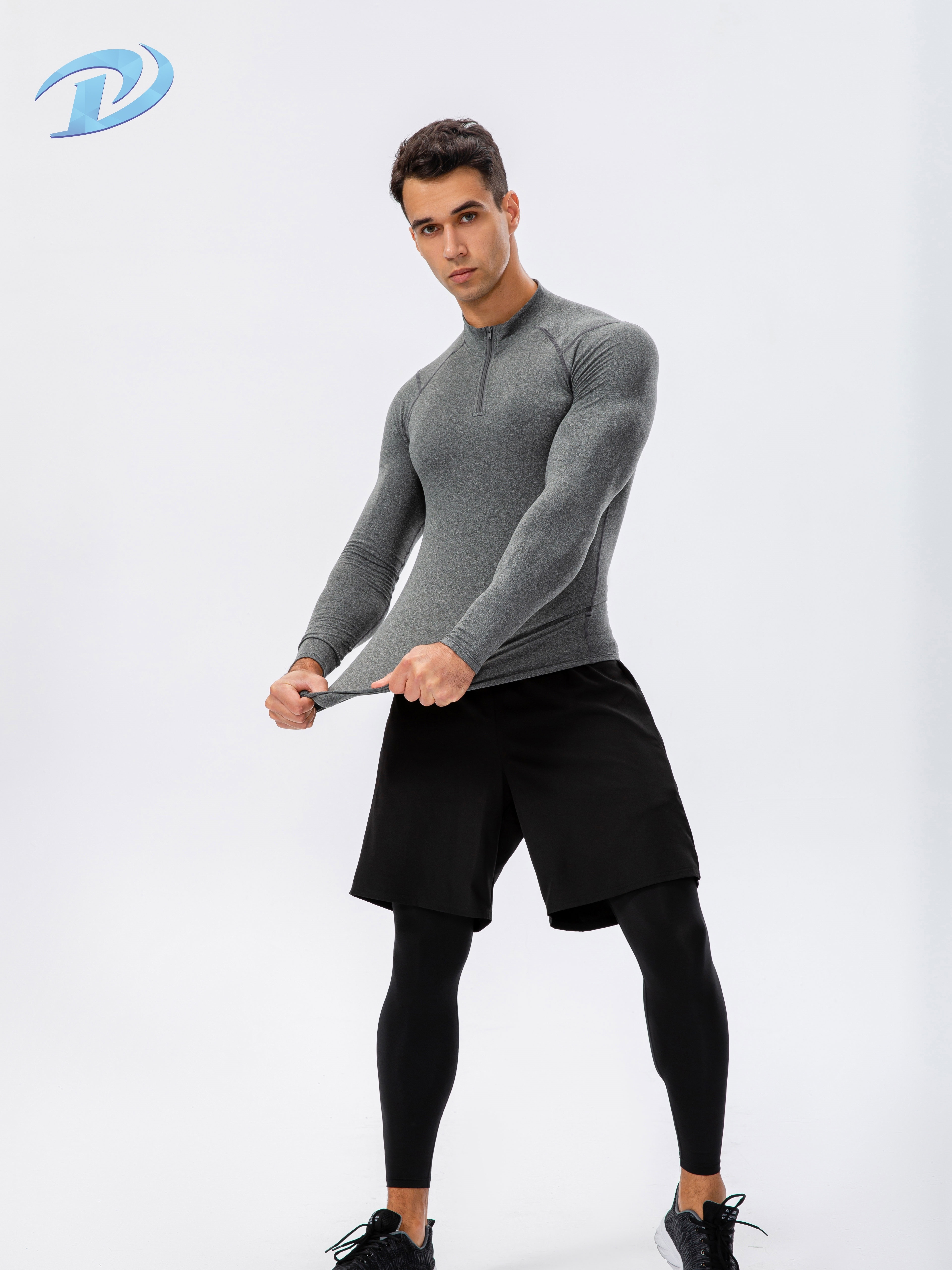 Men's Autumn Winter Fitness Suit High Elasticity Tight Fit - Temu