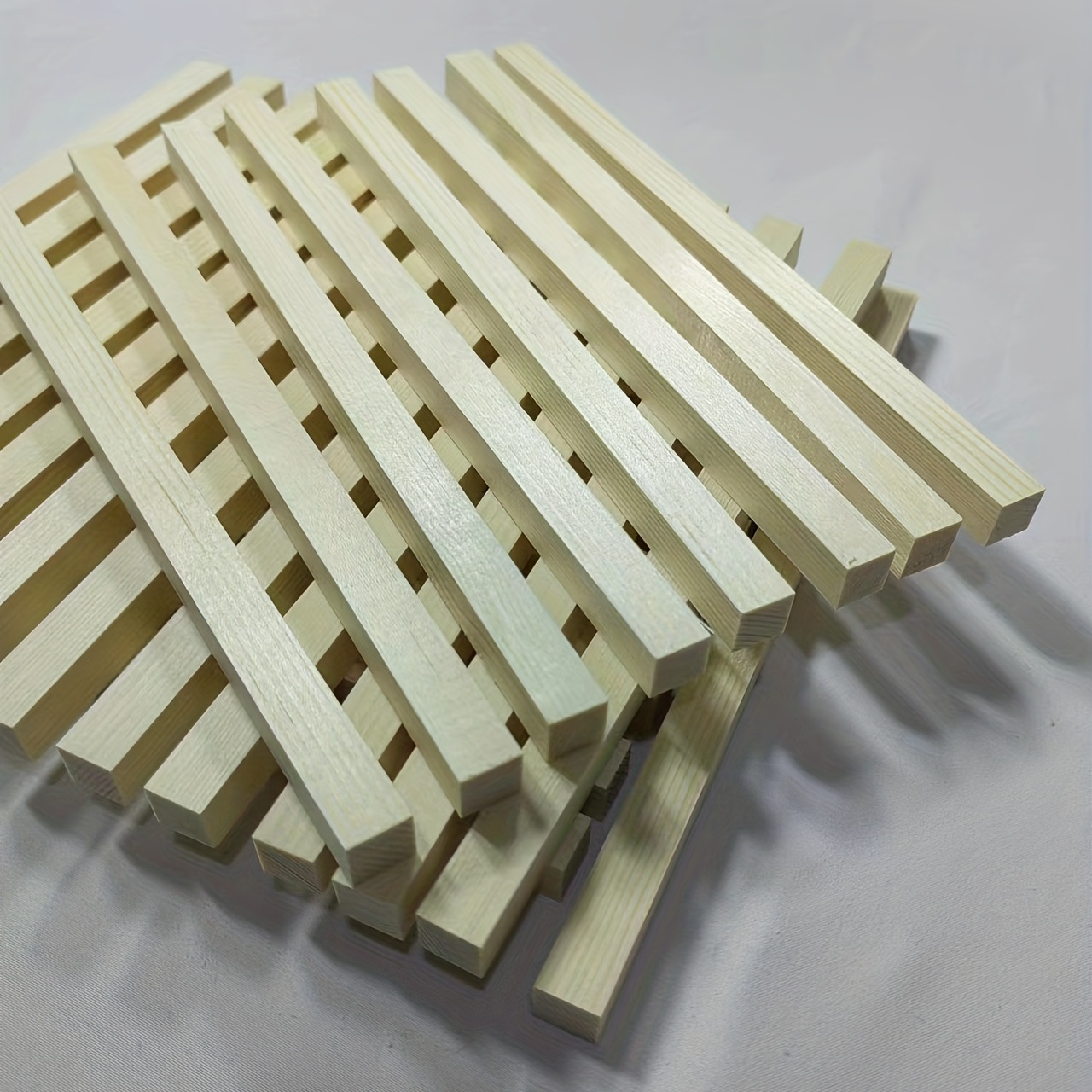 Varilla cuadrada de madera de 1/2 × 12 pulgadas, pequeñas tiras de mad