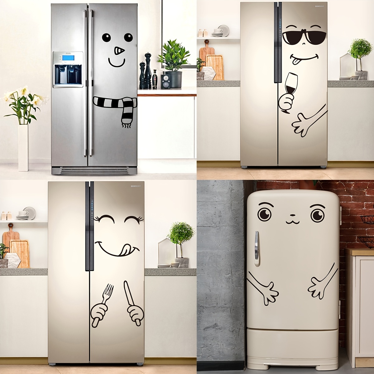 1pc adesivo da parete per frigorifero divertente mangiare - Temu Italy