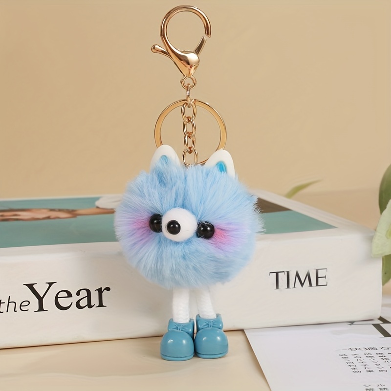 Real Fox Fur Keychain Fox Charm Pompom Ball Keyring Bag Purse Phone Pendant  Gift