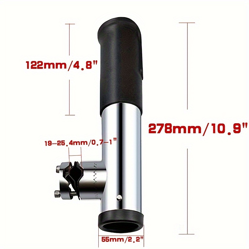 1pc 2pcs Stainless Steel Rotatable And Adjustable Marine Fishing Rod Holder  Bracket With Lure Slot And Latch At The Bottom Fishing Rod Barrel Fishing  Rod Holder Accessories - Sports & Outdoors - Temu
