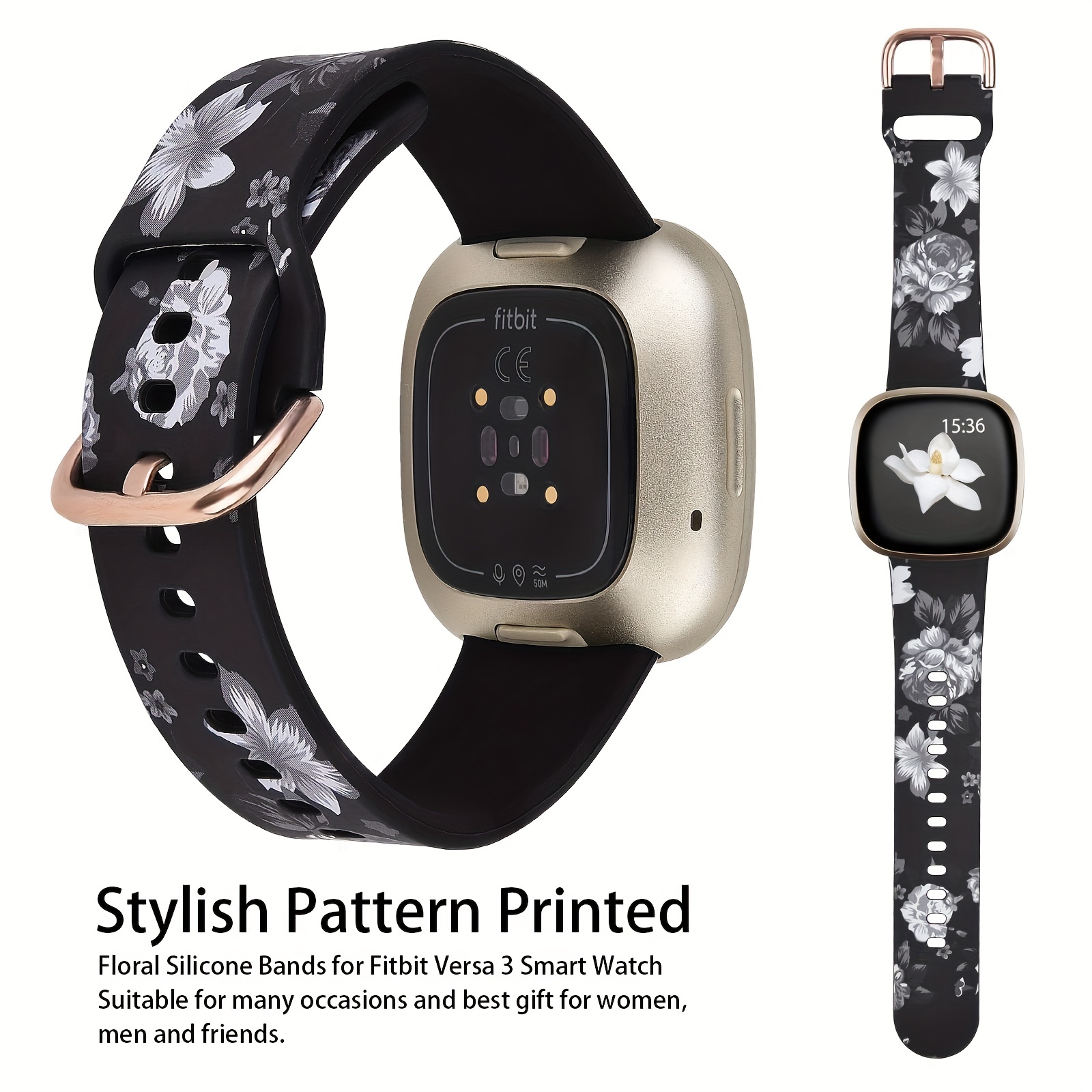 Reloj pulsera de repuesto con correa de silicona Fitbit Versa 3