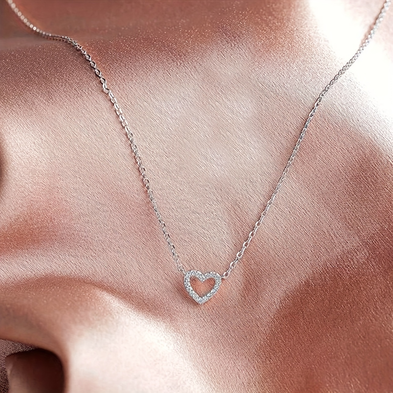 1 set real rose gift box with heart shaped exquisite necklace elegant versatile jewelry romantic creative birthday anniversary valentines day mothers day gifts for women details 9